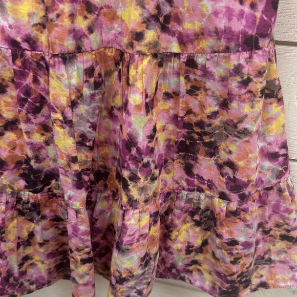 Rebecca Minkoff Floral Tie-Dye Dress - Size Large - Picture 9 of 9